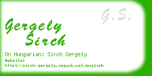 gergely sirch business card